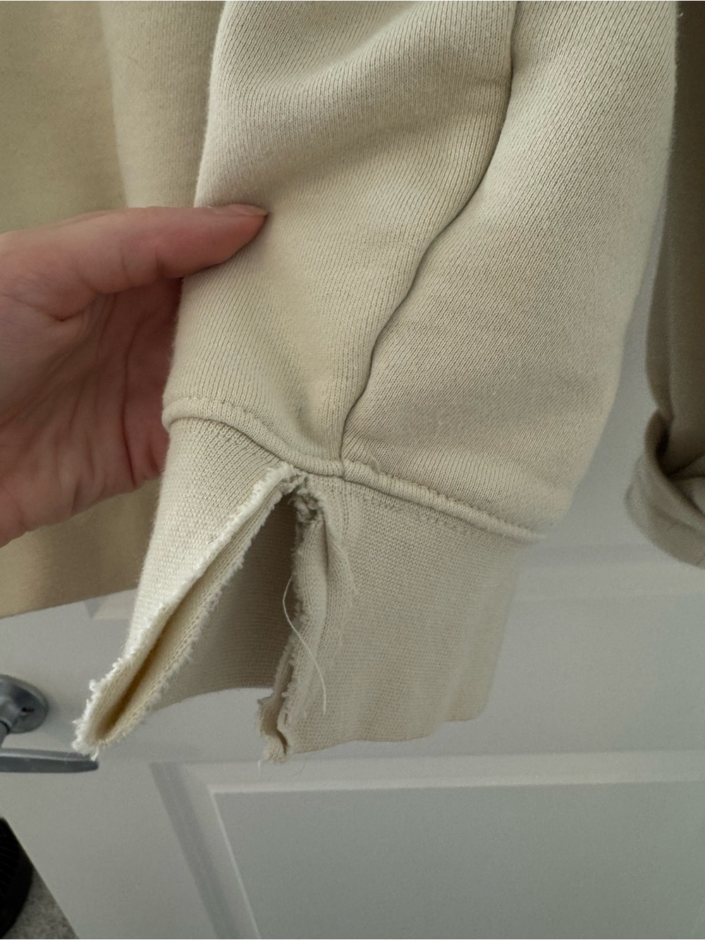 FEAR OF GOD Essentials Neutral Beige Pullover Hoodie XS - Picture 8 of 8